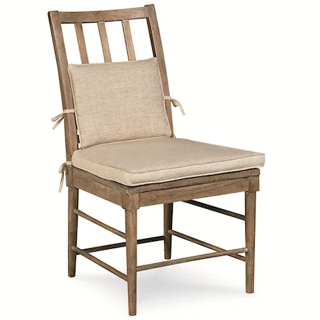 Dining Slat Back Side Chair with Box Stretcher